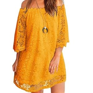 Lace off-the-shoulder dress - never worn!